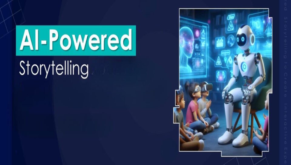Flyer Design Focuses on AI-Powered Storytelling for IT. Hello InTech