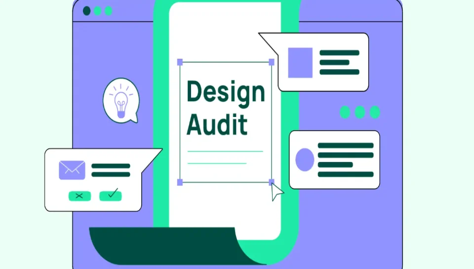 Briefly outline the steps for conducting a brochure design audit. Hello InTech