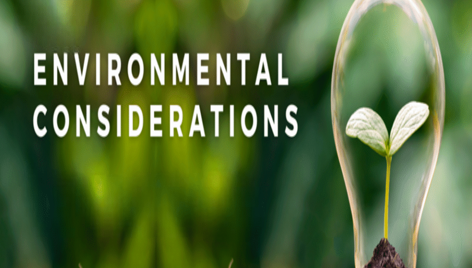 Describe the environmental considerations in brochure printing. Hello InTech