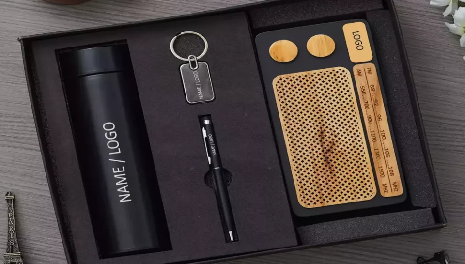 Introduce the significance of corporate gifts in brand promotion. Hello InTech