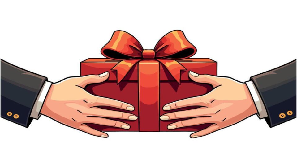 Establish the timeline for designing and distributing corporate gifts. Hello InTech