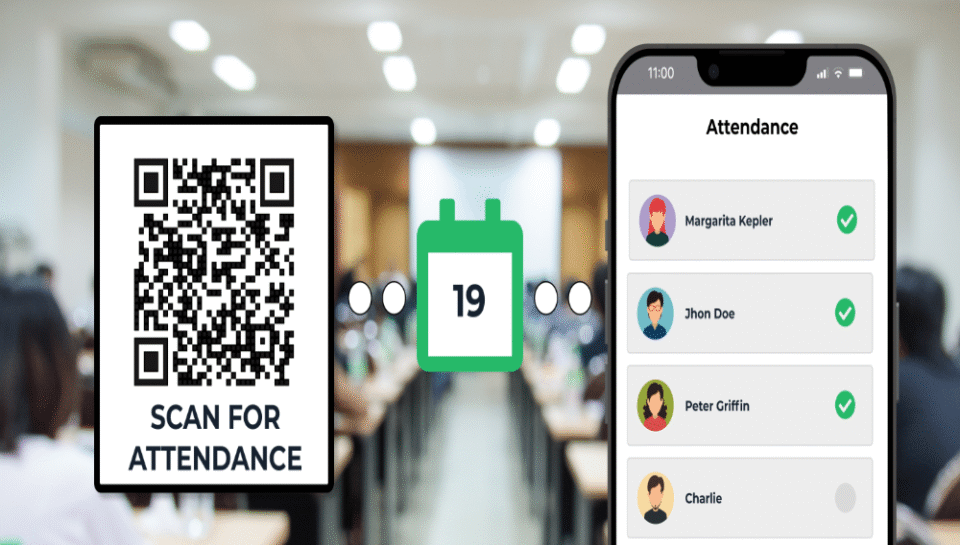 How can cards be made easily scannable for attendance? Hello InTech