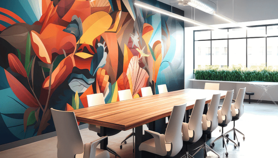 Should IT offices use branded murals or framed posters? Hello InTech